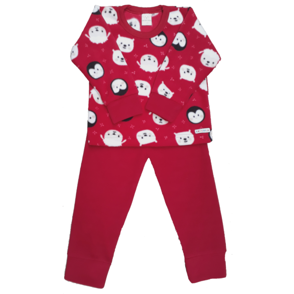 1814 Pijama Microsoft Vermelho Pinguim 1 2 3